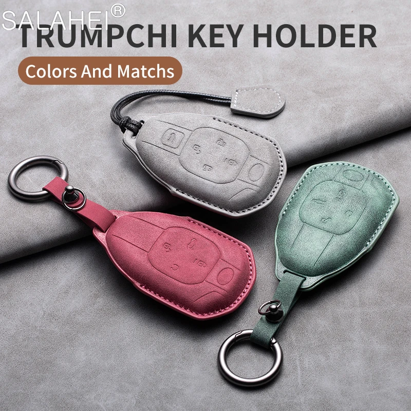 

Leather Car Key Case Bag For GAC Trumpchi GS4 GM8 GA3 GA6 SGS7 GA4 GS5 GS3 Legend GS8 Empow J11 J12 J13 J14 J15 J16 Accessories