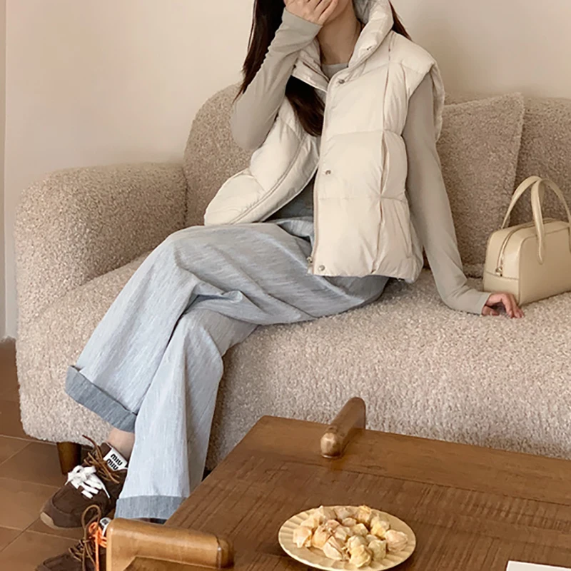 ITOOLIN 2025 الخريف جديد الكورية متعددة الوظائف معطف مريح وغير رسمي نمط بلون فضفاض المرأة أسفل القطن سترة #2