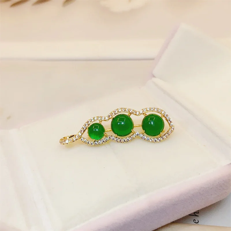 Broche de Guisante Pequeño, Pin Antideslizante Japonés de Alta Gama, Accesorio de Moda Único para Decorar Vestidos y Suéteres de Mujer