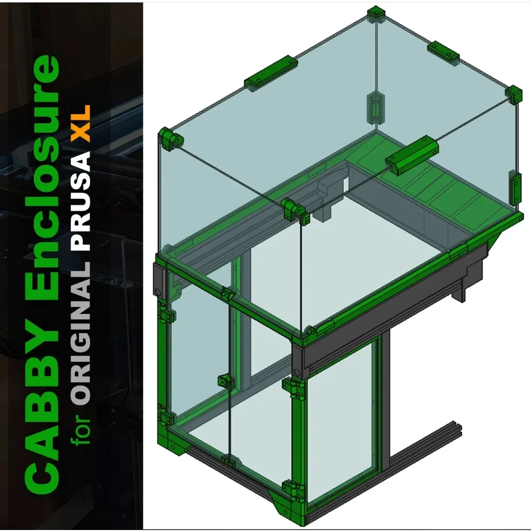 Blurolls CABBY  PC Polycarbonate Enclosure for Original Prusa XL 3d printer view 2