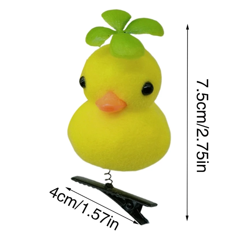 Jepit Rambut Bebek Unik Jepit Rambut Lucu Hiasan Kepala Modis Aksesori Rambut Bebek Kuning untuk Gaya Rambut Berbeda