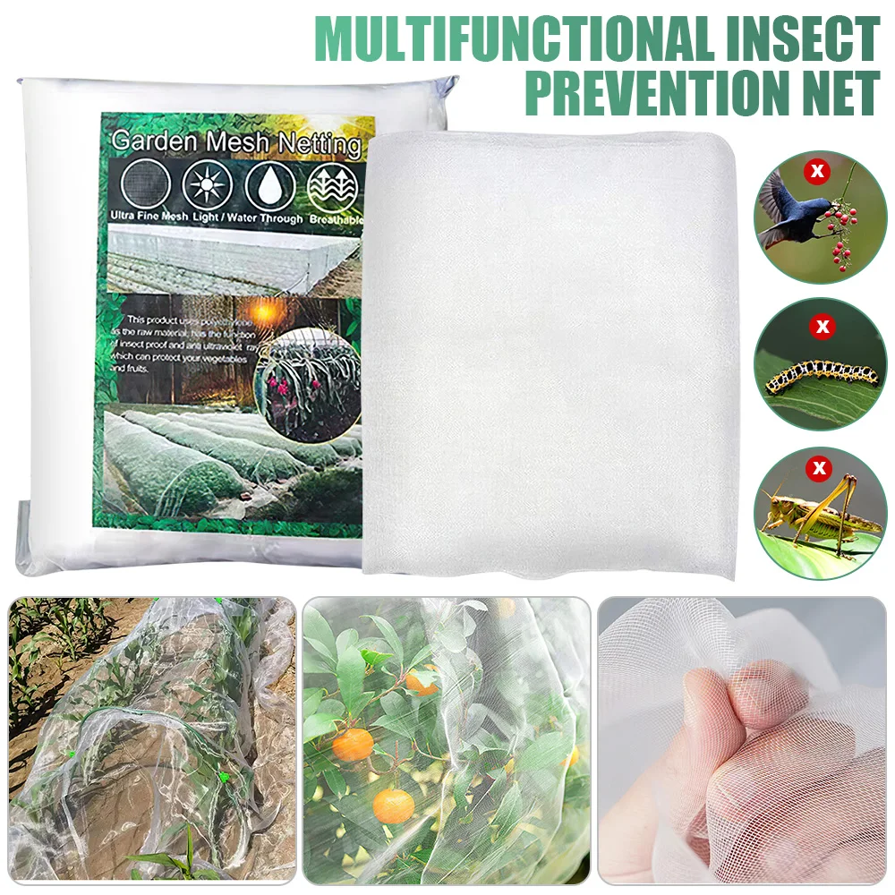 

Plant Vegetables Insect Protection Net Garden Fruit Care Cover Mesh Netting Greenhouse Pest Control Anti-bird Protective Cover