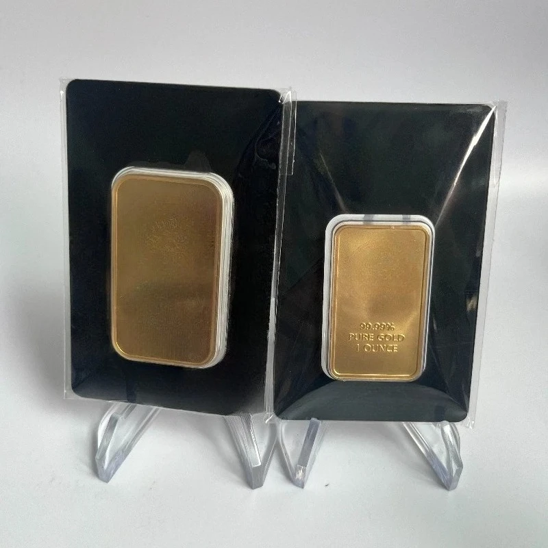 

2025 Creative business gifts Gold bar serie Euro metal money Mixed models apm/arg/pap/pmt non-magnetic souvenir bullion ingot