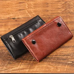 Pocket Tobacco Pouch  Zipper Buckle Case Bag PU Leather Pipe Cigarette Holder Smoking Rolling Paper for Smoking Accessories Case