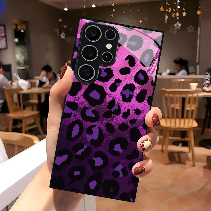 Phone case Deep purple gradient spot s26 ultra Glass phone case for Samsung Galaxy s26/s25/s24/s23/s22 Ultra FE Plus A07 A17