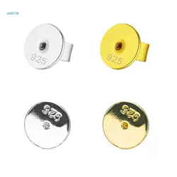 10pcs Round Disc Earring Stoppers Plugs Metal Earrings Back Secure Ear Studs Closures Clasps for Heavy Earrings