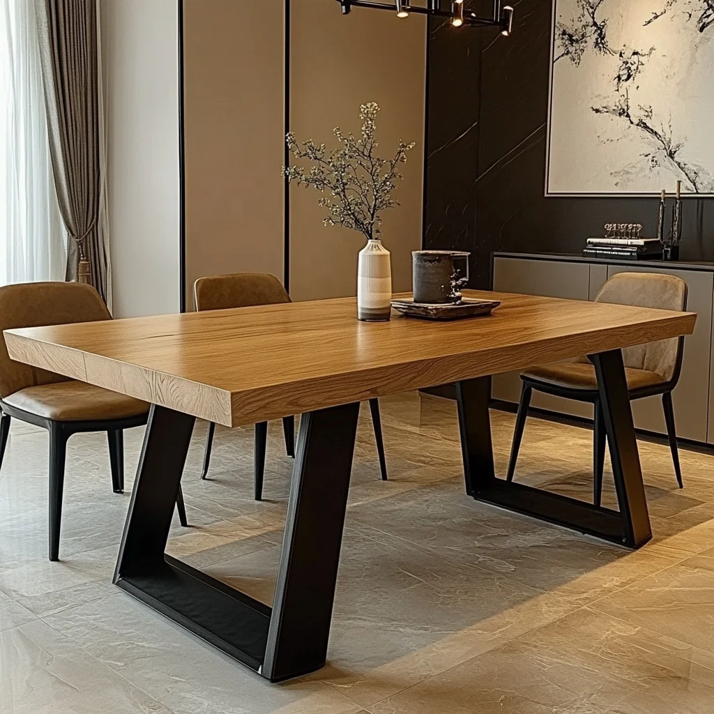 # Z Customized Solid Wood Home Dining Room 4~6 Seater Dining Table Office Desk Set