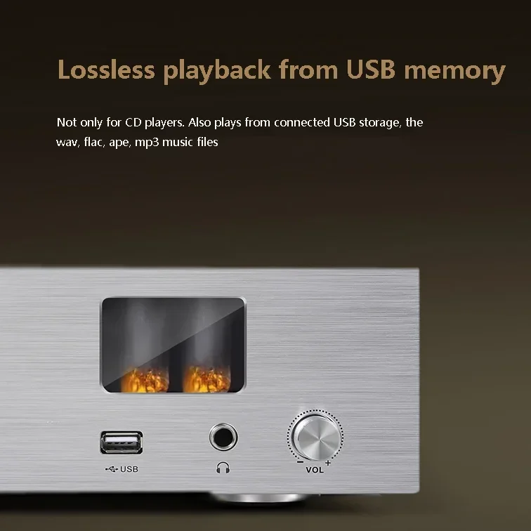 Tubo cd player embutido duplo 6*1n tubos sphe8104 dac transformador toroidal alta fidelidade lossless cd leitor de música bluetooth 5.0 opa2064ap
