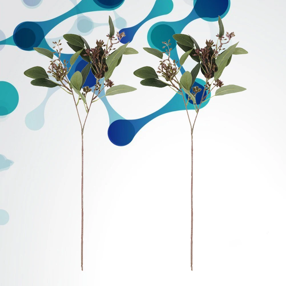 

2pcs Artificial Plants Simulation Leaves Ornament Fake Plants Decoration For Home Garden Party Bedroom Balcony Eco-Friendly No