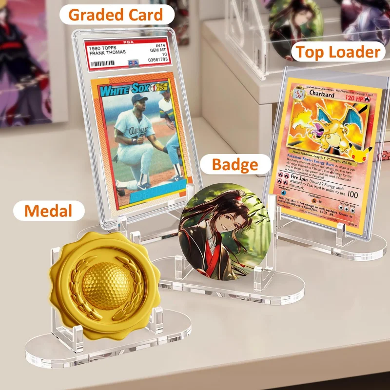 Acryl-Sammelkartenständer, abgestufte Kartenständer, Baseball für Sportkarten, Halter für Händler, Einzelhandel (keine Karten)