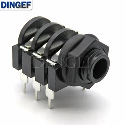 5PCS 6.35mm Stereo Audio Microphone Female socket Jack Connector 6PIN 6.35 PJ-609