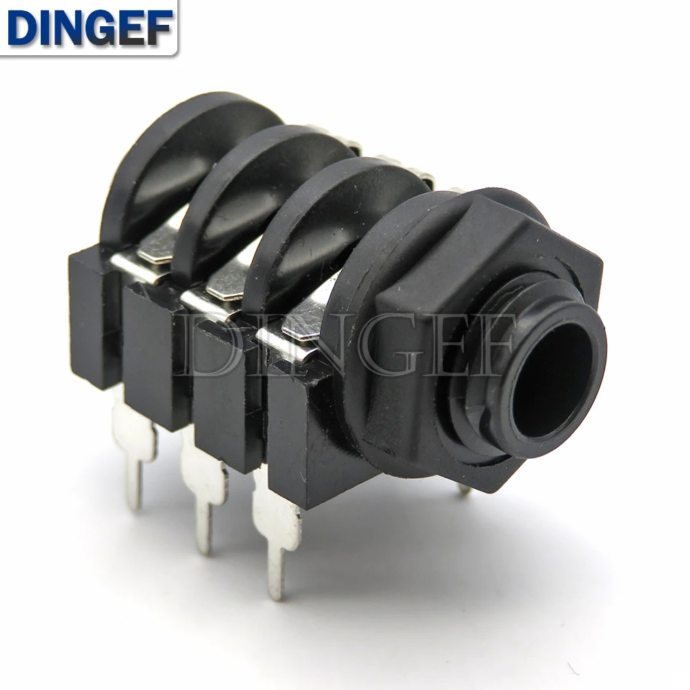 5 sztuk 6.35mm mikrofon stereo audio gniazdo żeńskie złącze typu jack 6PIN 6.35 PJ-609