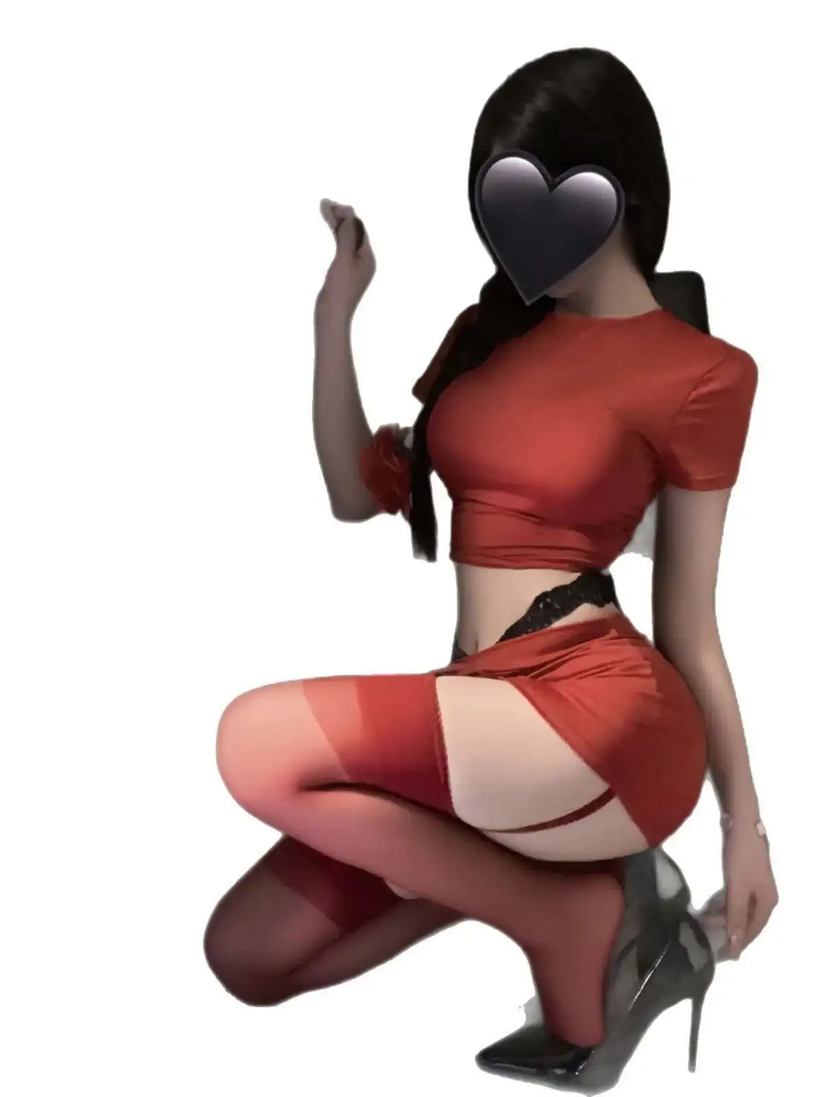Camiseta roja ajustada con hombros descubiertos, conjunto Sexy picante para chica, falda de medio cuerpo para mujer, pantalones cortos, conjunto de dos piezas, Sexy y dulce A5GU