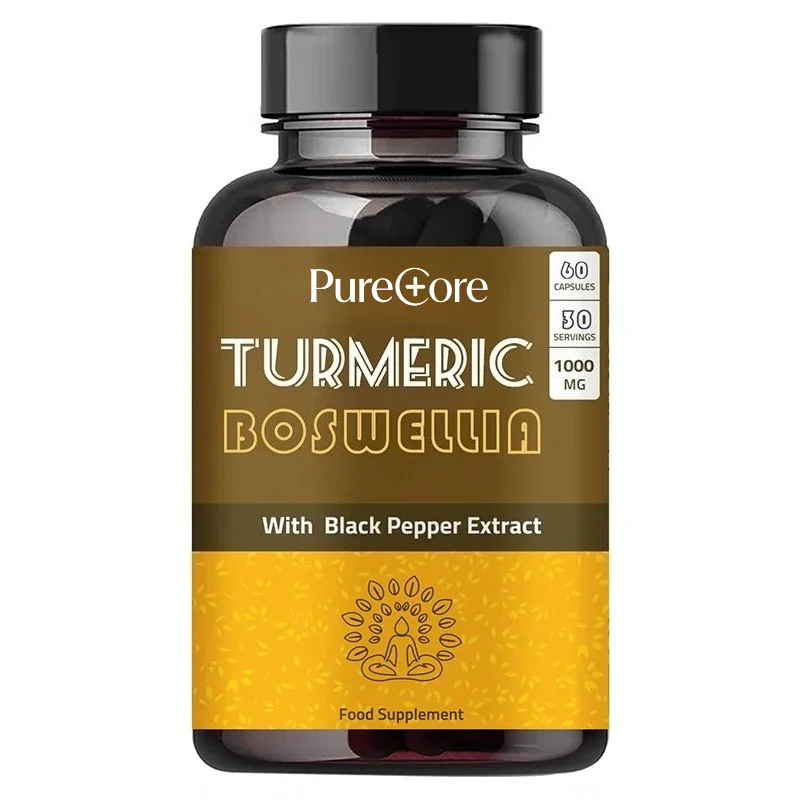 Frankincense Extract, Containing 1000 Milligrams of Curcumin From Turmeric, Beneficial for Overall Health, in 60 Capsules