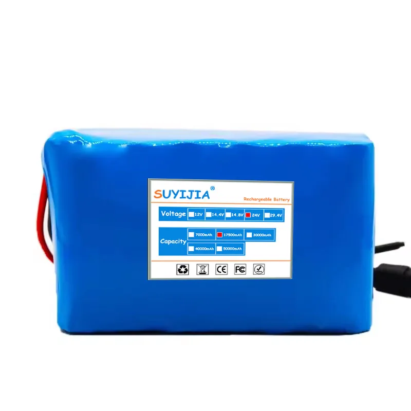 แบตเตอรี่ลิเธียมไอออน Nouveau 24V 17.5Ah 6S5P 18650 25.2v 17500mAh สำหรับจักรยานไฟฟ้าแบบชาร์จได้