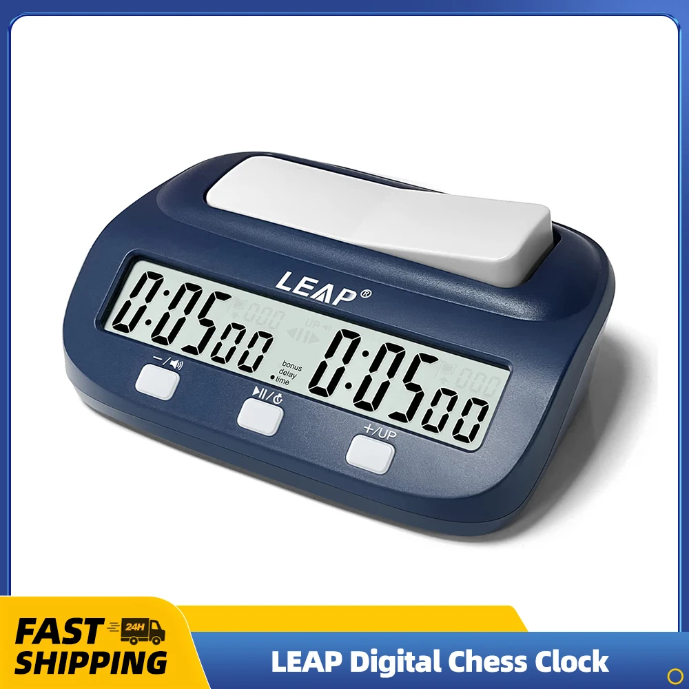 LEAP Chess Clock Digital Chess Timer Professional Chess Clock Timer with Time Bonus Delay and Alarm Features for I-GO