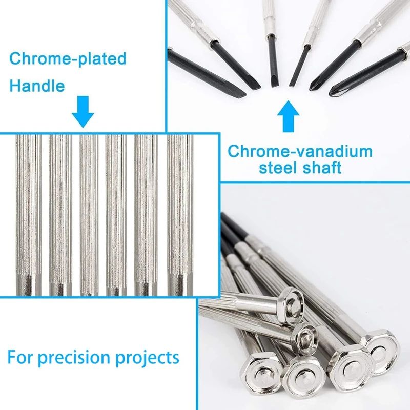 Set di 10 Mini cacciaviti Set di cacciaviti piccoli per la riparazione di gioielli, riparazione di orologi. Con 6 diverse dimensioni