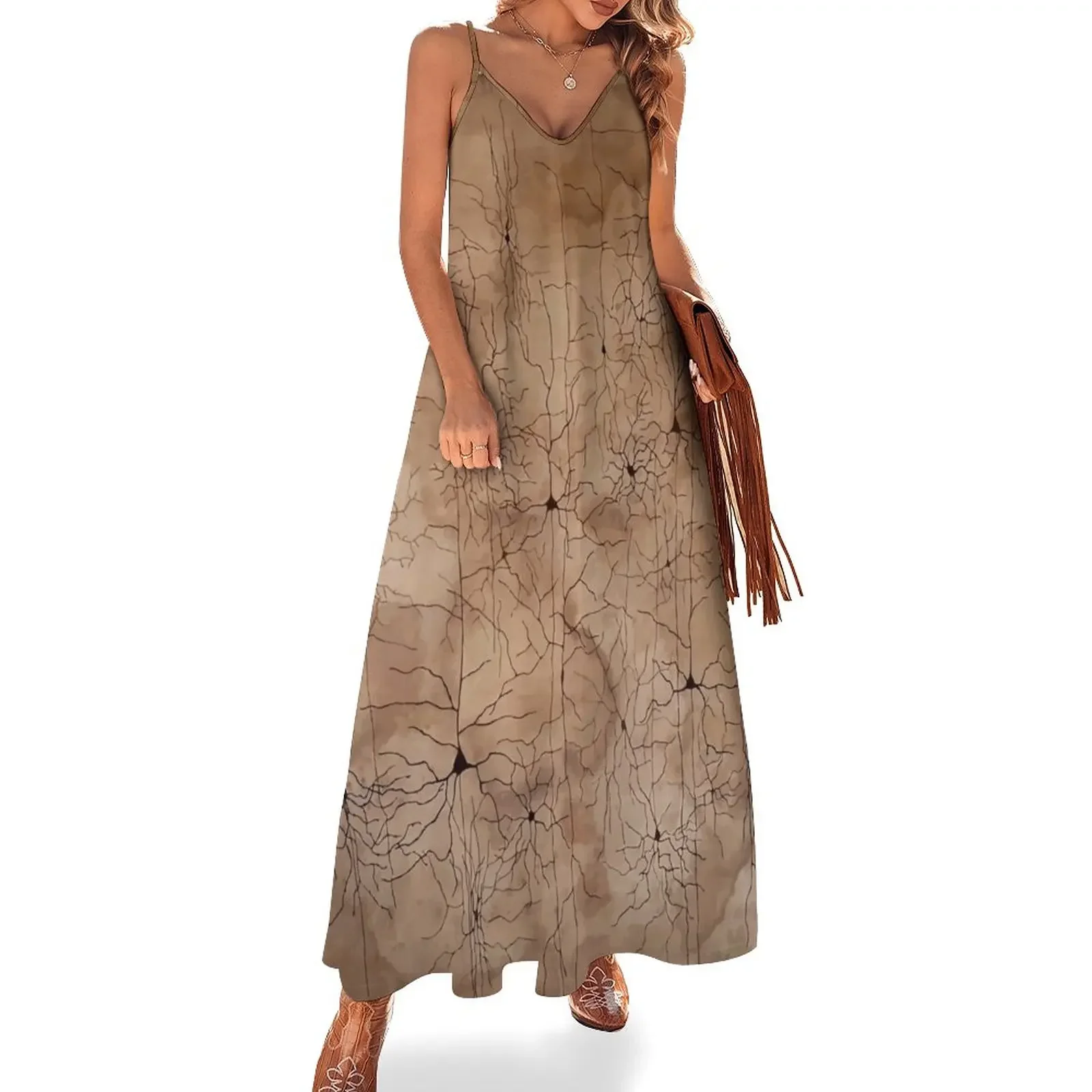 

Coffee Cortex Sleeveless Dress party dresses woman summer dress women 2025 Dress