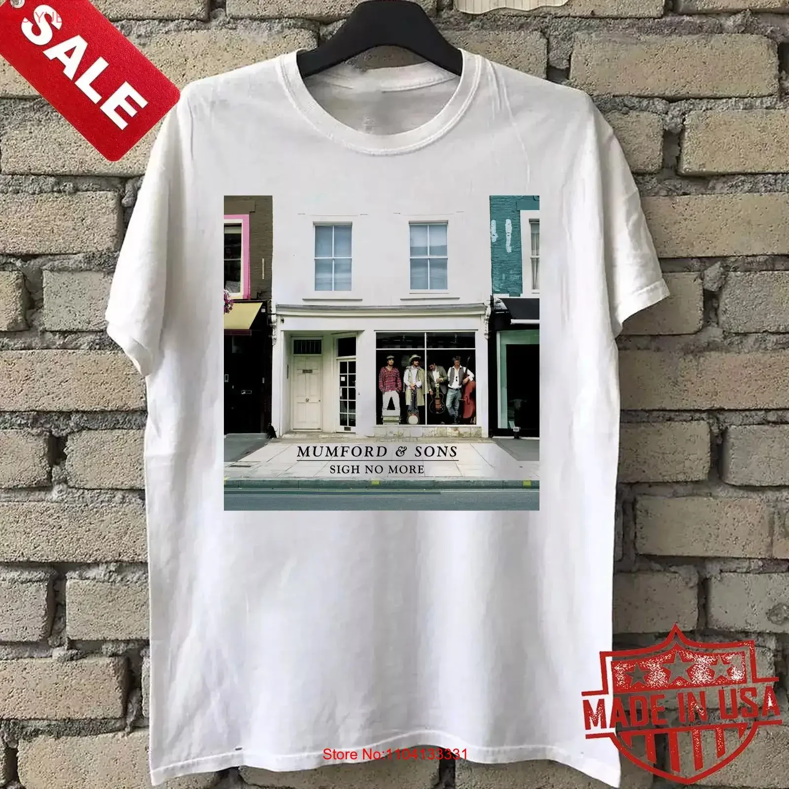 

Sigh No More Album by Mumford Sons Band White Cotton T Shirt Size S 5XL vintage Washed Slightly Breathable streetwear homme