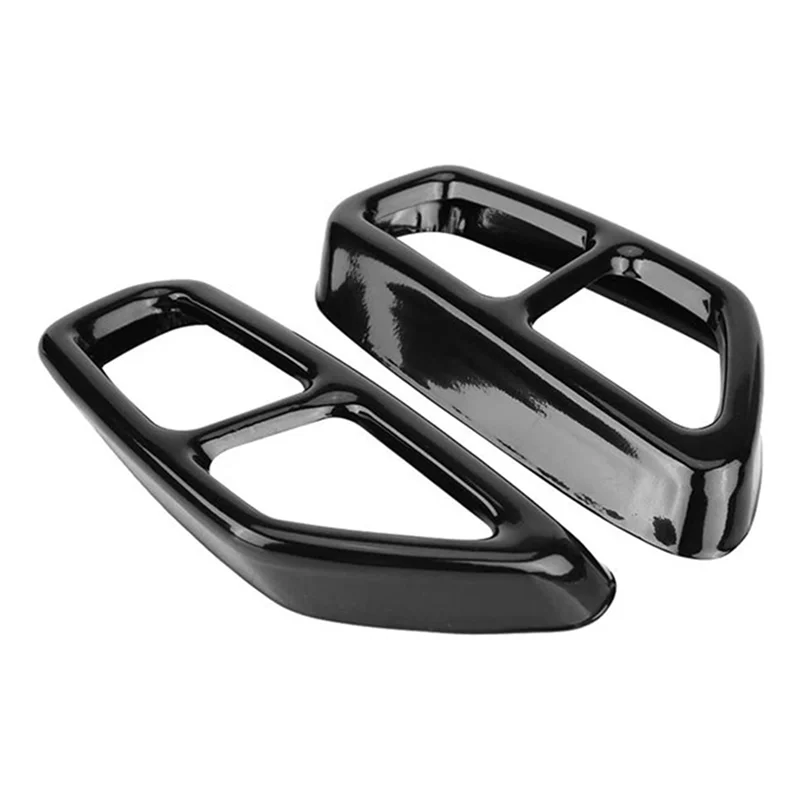 

A22E-Car ABS Black Exhaust Tailpipe Cover Trim For BMW 5 Series G30 528Li 530Li 2017-2018