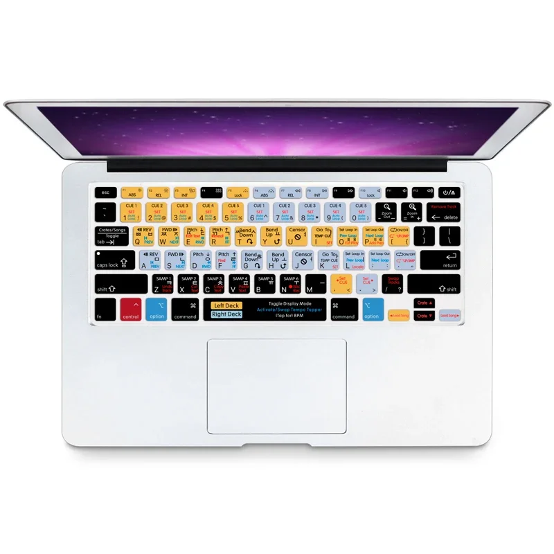 Korean Serato Scratch Live Shortcuts Hotkeys Silicone Keyboard Cover US Layout For Mac Air Pro Retina 13