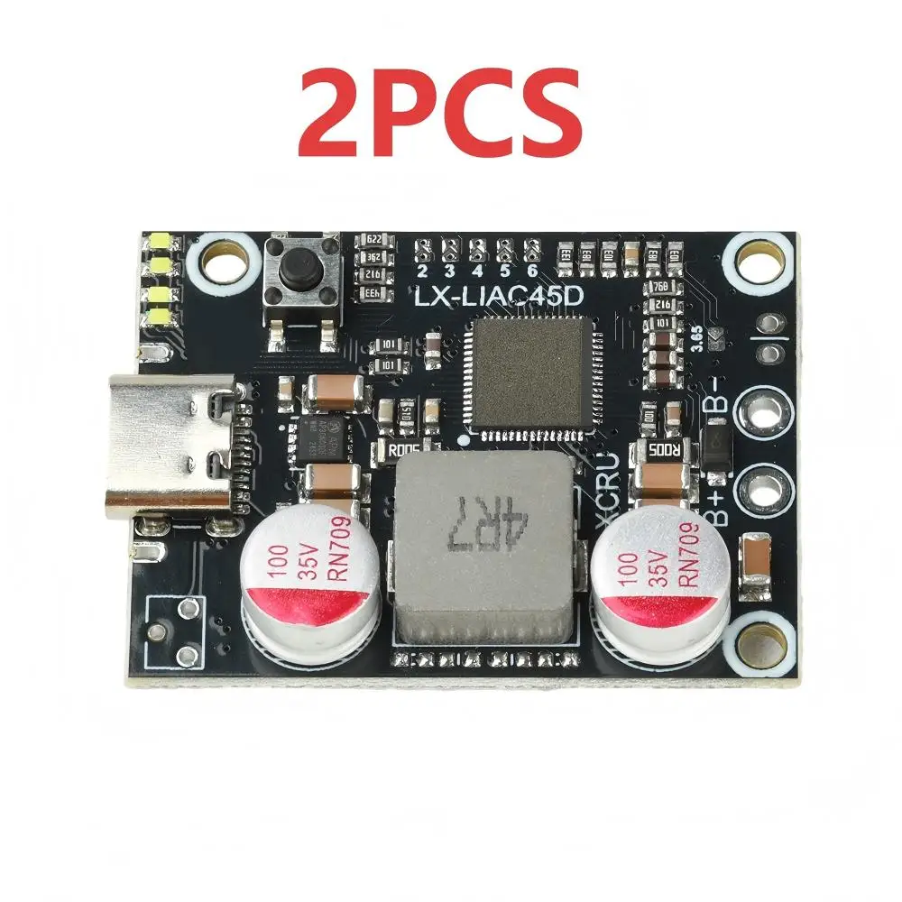 1/2PCS 2-6S PD 45W Fast Charging Power Bank Module - DIY Mainboard for Li-ion LiFePO4 Battery Mobile Power Supply