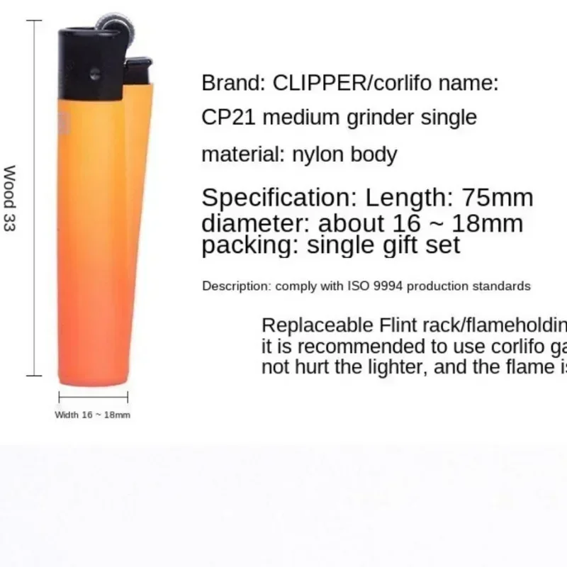 Spanish Original Clipper Gas Lighter with Personality Pattern Refillable Gas Lighter 8 Pieces Boxed Smoking Set Collection Gift view 5
