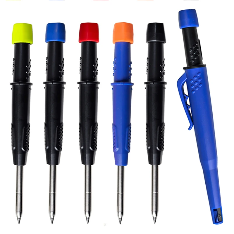 2.8mm Woodworking Mechanical Pencil with Protective Cover Pencil Sharpener Multicolor 2B Lead Core Deep Hole Marking Pencil image 2