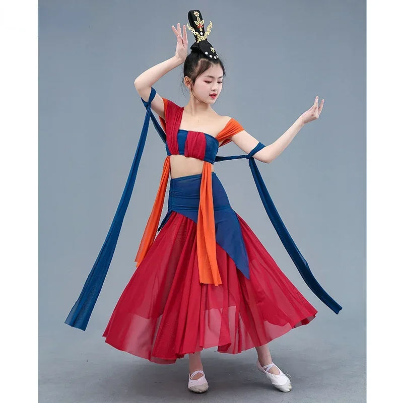 

Classical Dance Clothes Dunhuang Dance Costumes Girls Professional Performance Dance Wear Hanfu Dress Yangko Practice Clothes