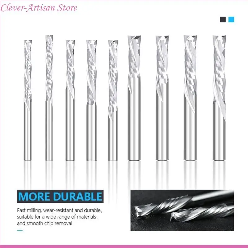 

5 Pieces/Set Router Bits Up & Down Cut End Mill for Engraving Milling,Anti-corrosion Steel for Acrylic Resin Chipboard