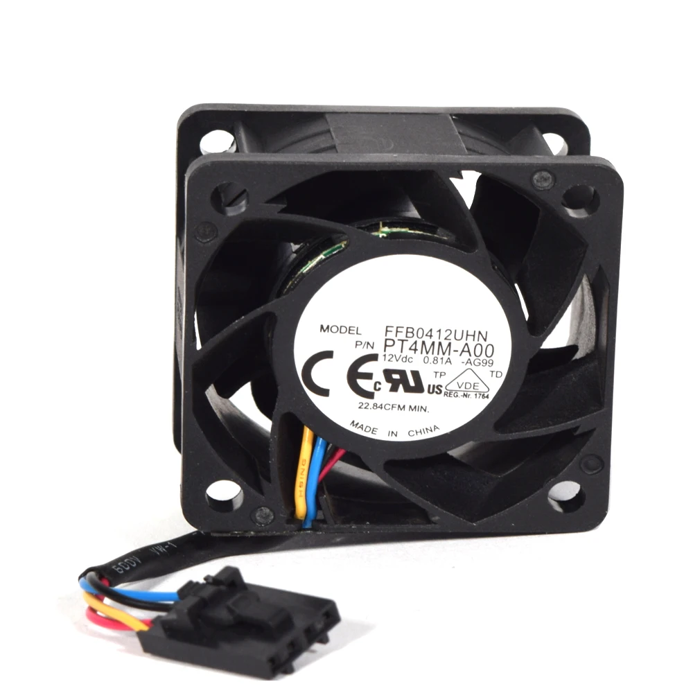 مروحة تبريد لـ DELL لـ ProwerEdge R210 متوافقة مع 0W7GXP W7GXP 0PT4MM PT4MM-A00 FFB0412UHN-AG99 12VDC 0.81A