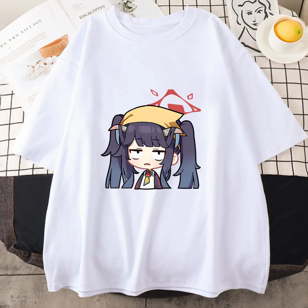 Blue Archive Fuuka Shirt Japanese Anime Kawaii Tshirt 100% Cotton T-shirt Short Sleeve Originality Tee Women/men Summer T-shirts