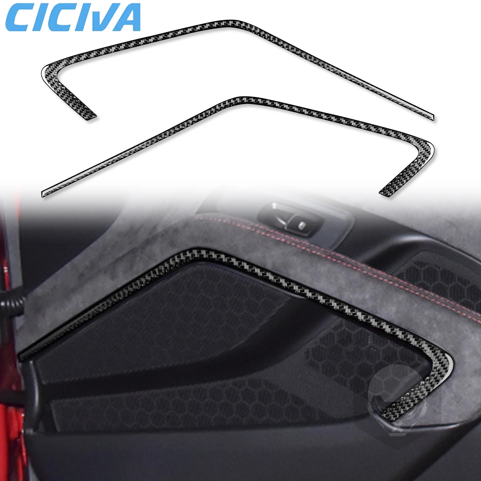 

For Porsche Boxster Cayman 718 982 2016-2022 Carbon Fiber Door Decorative Strips Interior Trim Car Accessories Cover Stickers