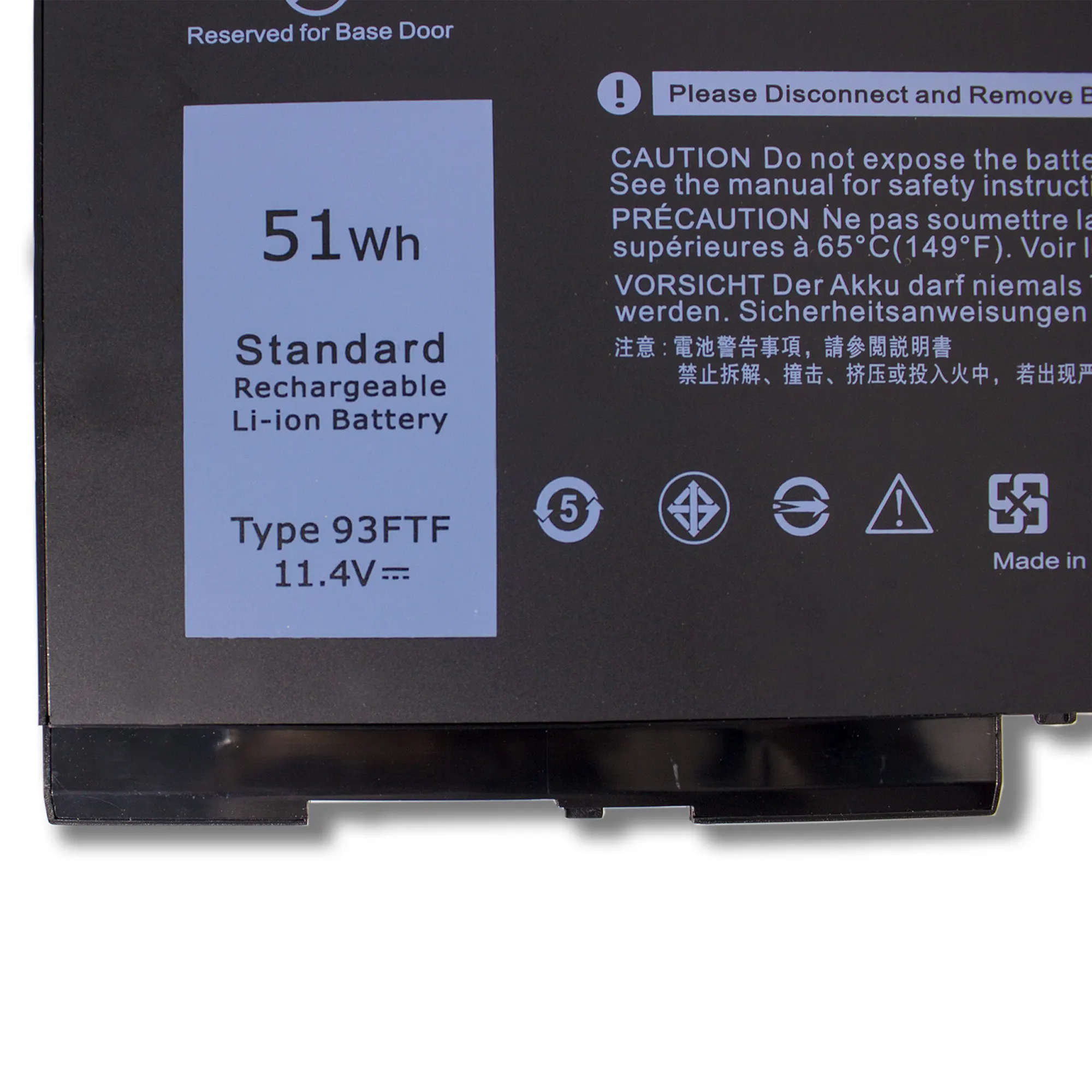 93FTF 11,4 V 51Wh batería del ordenador portátil para 5280 5480 5580 E5280 E5480 E5580 E5290 E5490 E5590 serie 83XPC 4YFVG