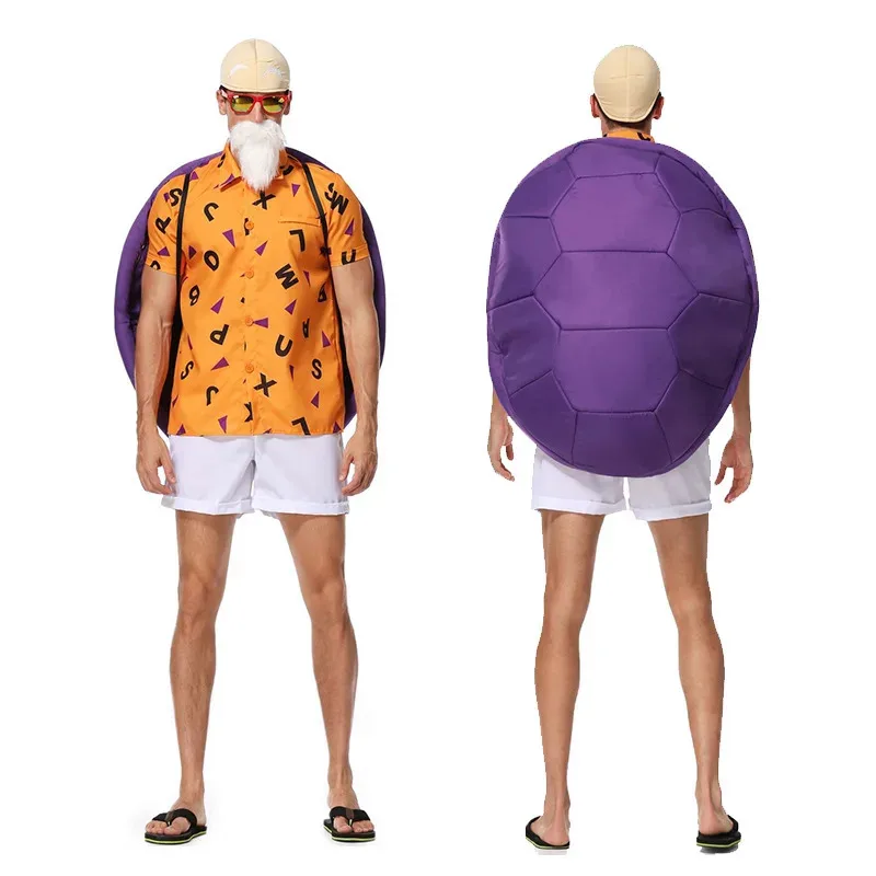 Disfraz de Anime Master Roshi Son Goku, disfraz de Halloween, Carnaval, Cosplay del maestro Roshi, ropa personalizada