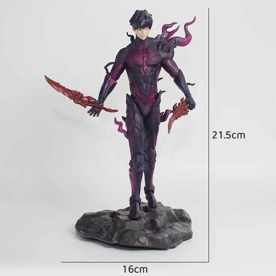 Solo Leveling" 21,5 cm Jung Yu (Hunter) staande pose PVC-actiefiguur - anime karaktermodel speelgoedcadeauset