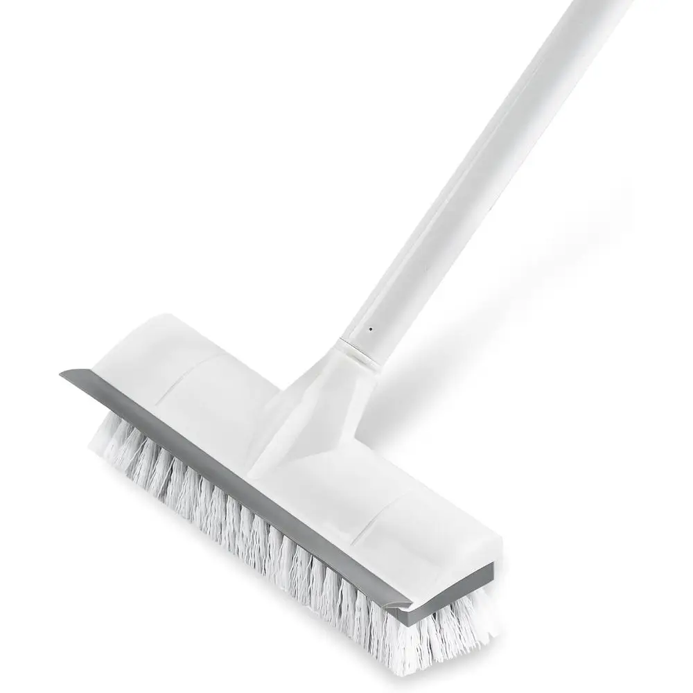 

Long-Handled Scrub Brush, Dual-Function Scraper and Brush, Stiff Bristles for Cleaning Various Surfaces