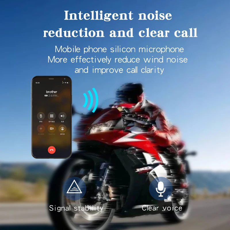 Motorcycle Helmet Bluetooth 5.0 Headset Waterproof Wireless Handsfree Music Speaker Auto Answer Stereo Earphone for Motorbike