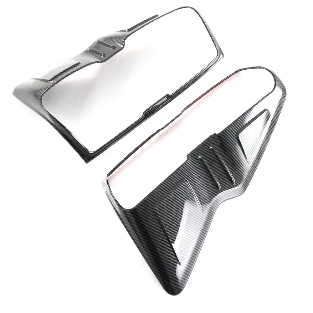 For Isuzu D-MAX DMAX 2021 2022 2023 2024 ABS Black Carbon Fiber Rear Light Cover Trim Taillight Lamp Protector Frame Accessories