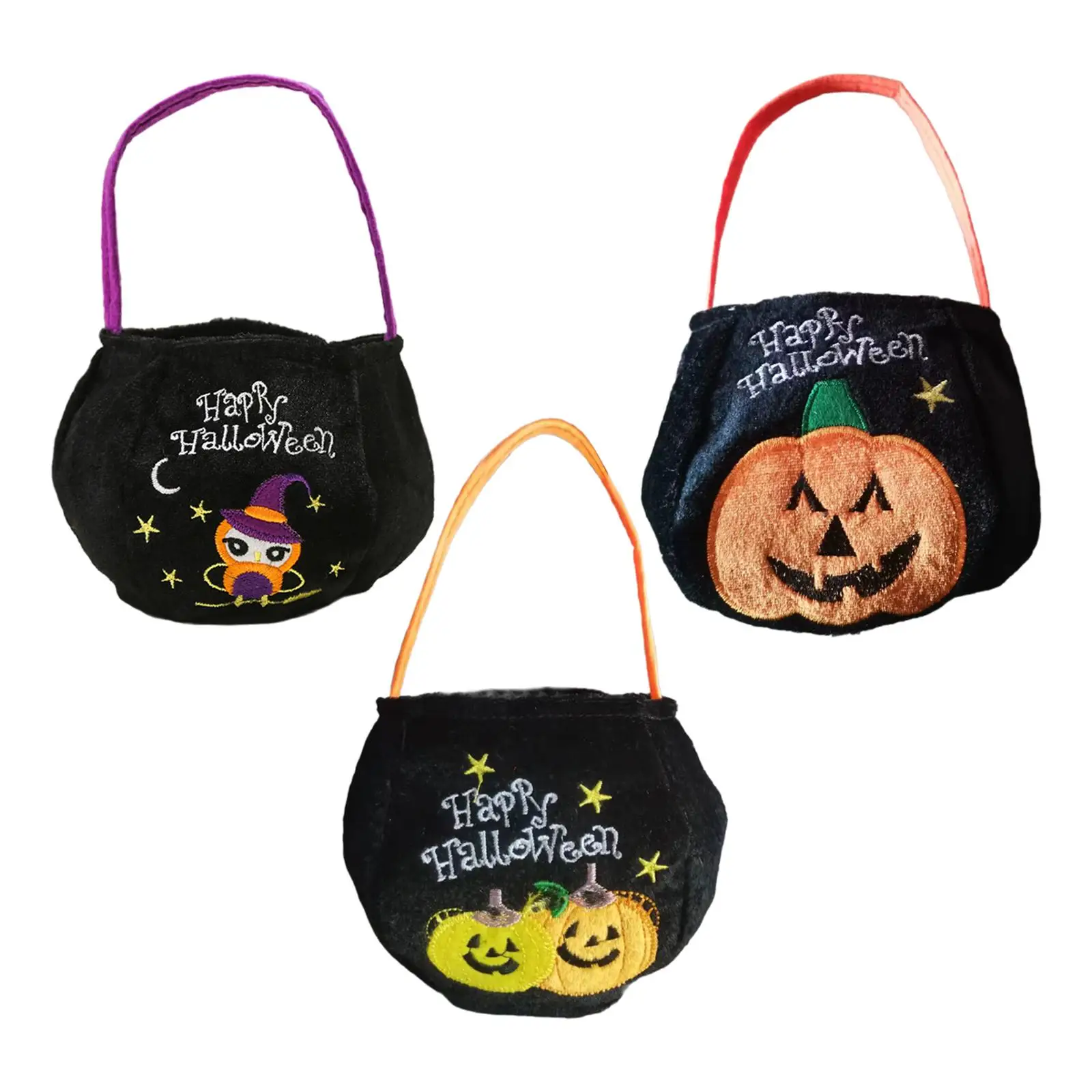 Trick or Treat Tote Bag with Handle Party Favor Supplies Multipurpose Candy Basket for Kids Kids Gifts Bag Halloween Treat Bag