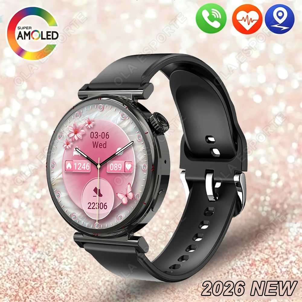 

Smart Watch Women HD Bluetooth Call Sport Track Watches Custom Dial Heart Rate Blood oxygen lady Smartwatch For Android IOS HW12