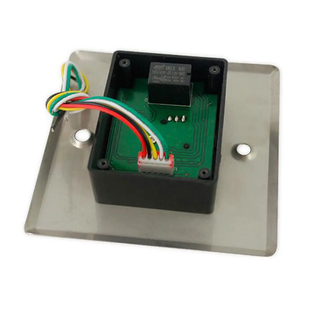 NO Touch Exit Button 86x86mm  NO Touch Panel NO/NC/COM Output  Blue Back Light Electric Box Cassette