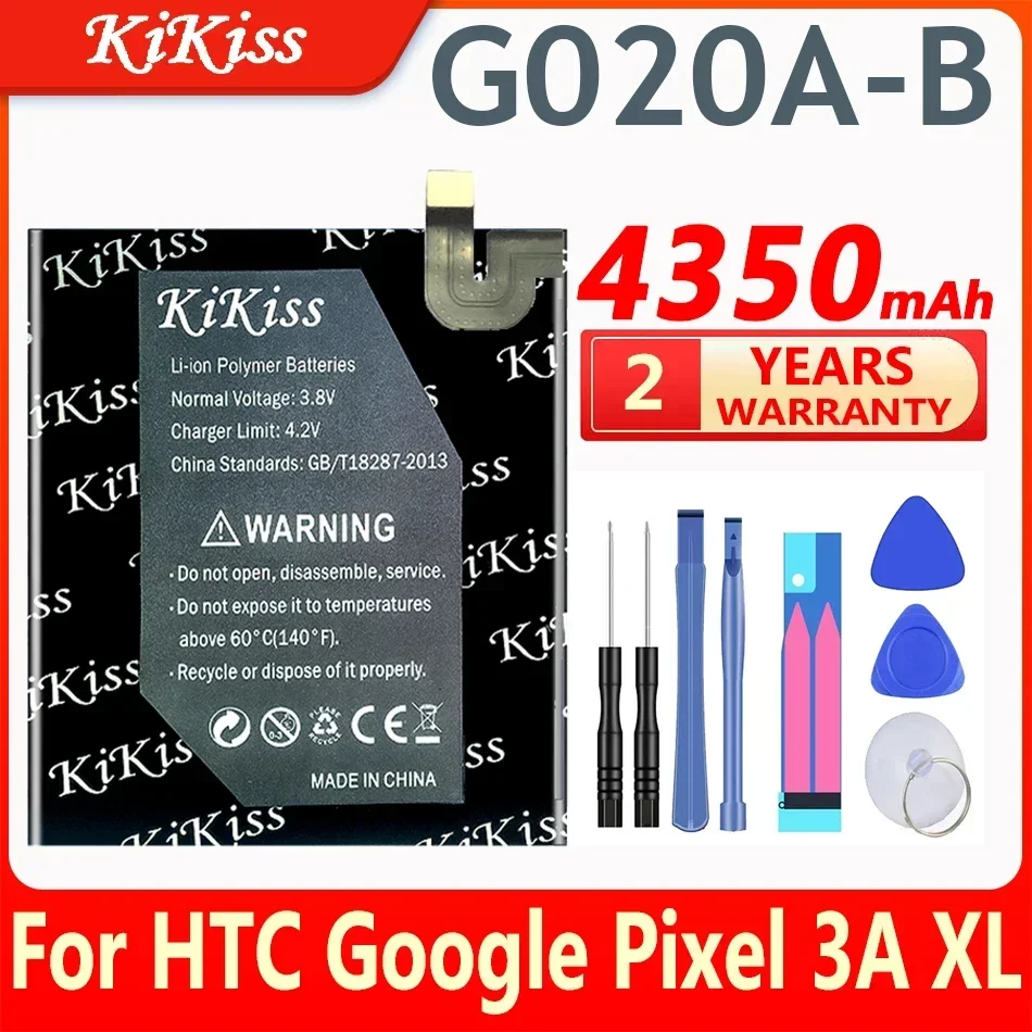 KiKiss 4350mAh  High Capacity Battery G020A-B For HTC Google Pixel 3A XL