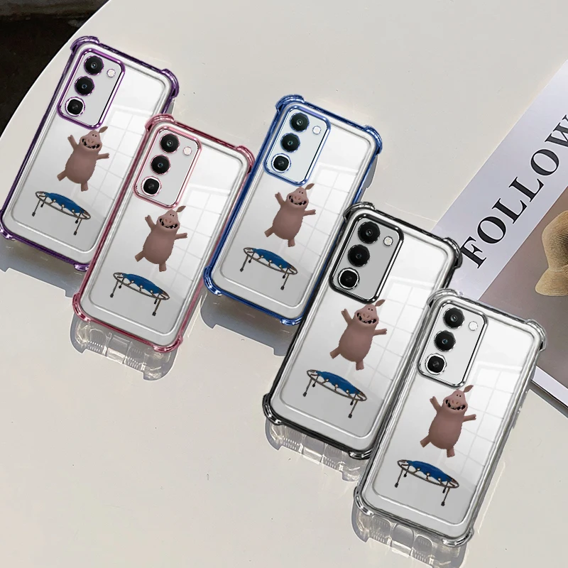 Plating Protective Cover For Realme C100 5G C100i C100x 4G Case Flxebile TPU Four-corner Shockproof Animal Pattern Fundas