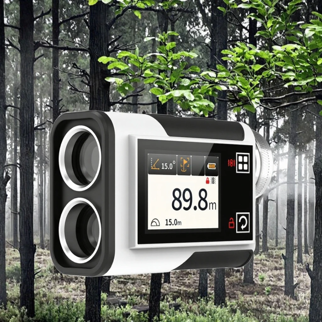High Accuracy 600m Golf Laser Rangefinder Outdoor Distance Meter Rechargeable Lithium Battery 6X 905nm LCD