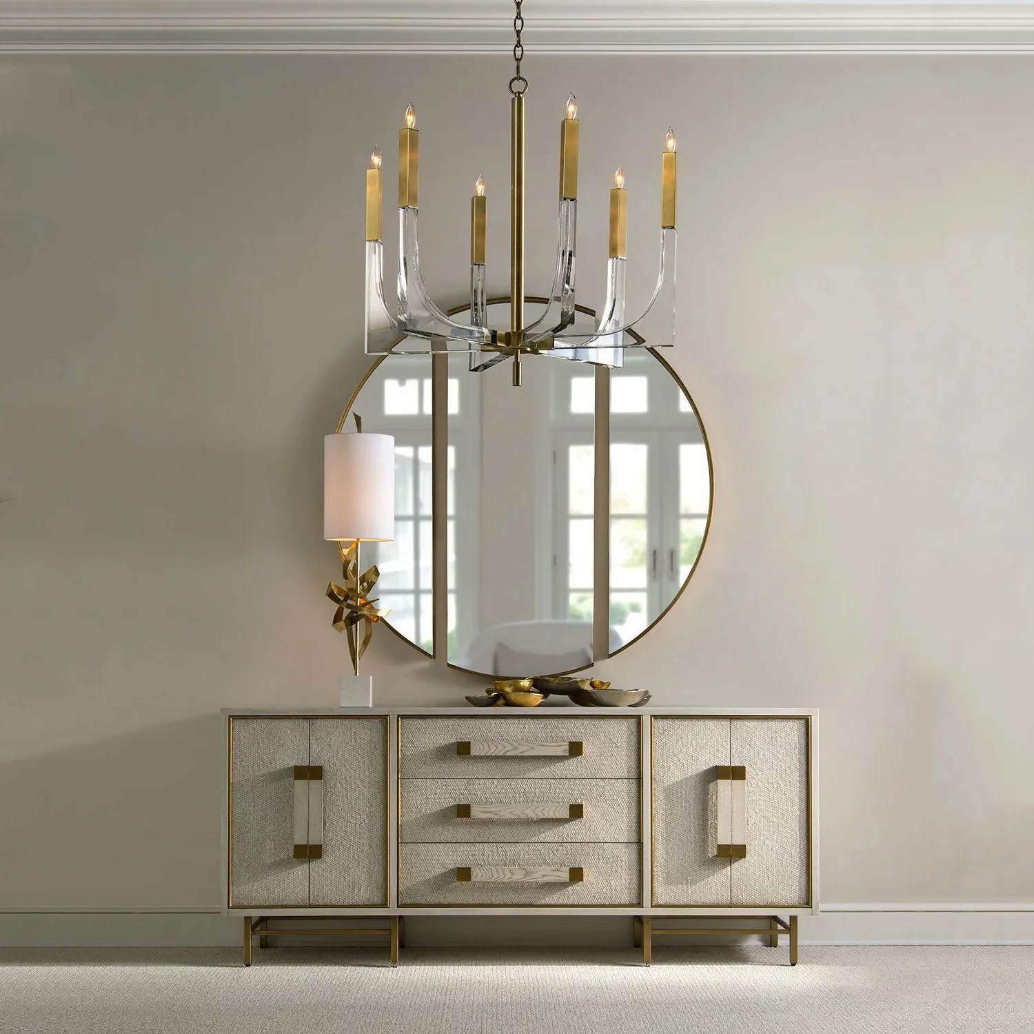 American retro all-copper candle chandelier French light luxury medieval villa bedroom lighting