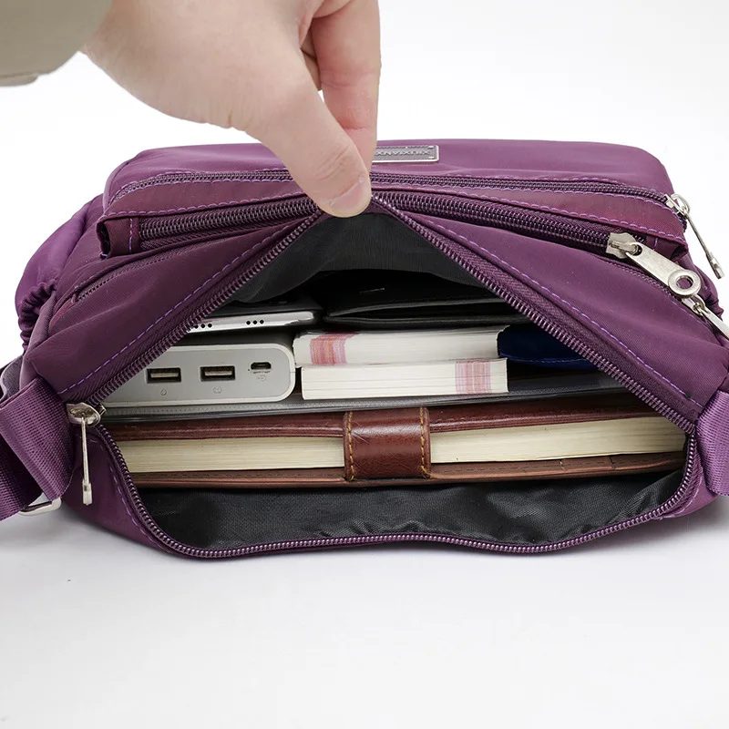 2024 nuova borsa di mezza età e anziana borsa di tela di stoffa Oxford borsa a tracolla di grande capacità borsa a tracolla