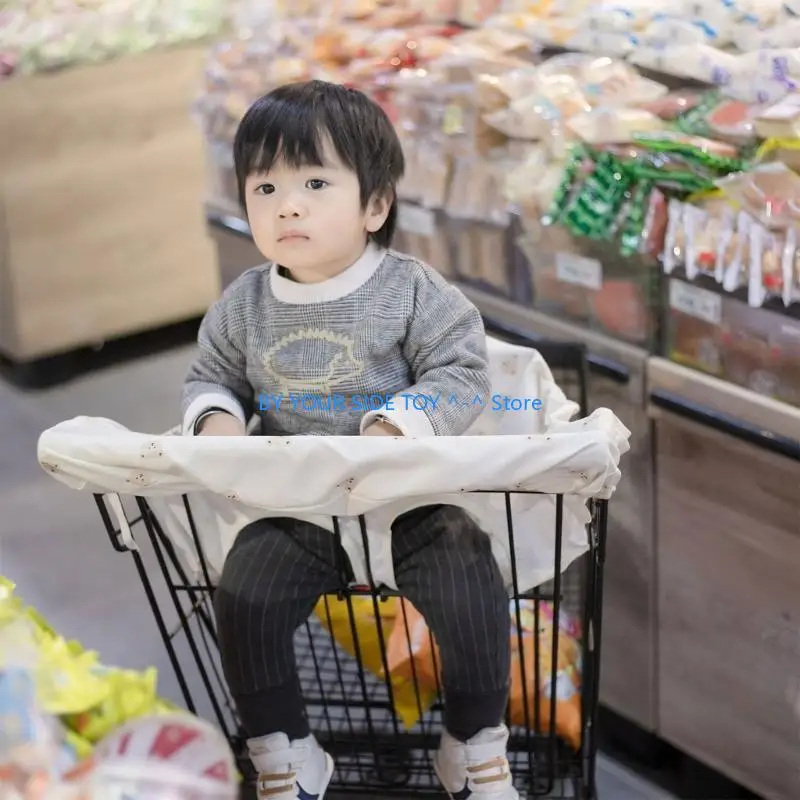 الرضع سوبر ماركت البقالة غطاء عربة التسوق المطبوعة وسادة مقعد الطفل حالة الغبار الاطفال السفر وسادة مقعد كم U6XE #2