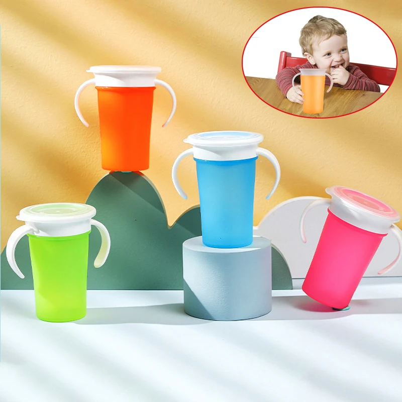 

Leakproof Baby Drinking Cup With Lid 360 Degree Rotatable Magic Safe Feeding Kids Water Bottle Infant Learning Trainning Cups