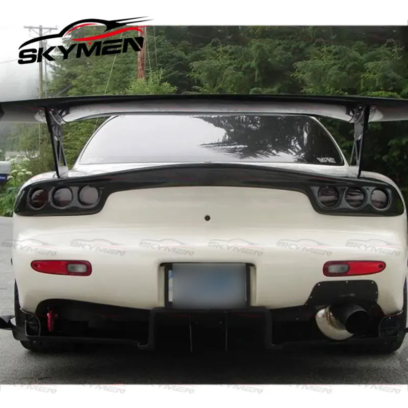 Carbon Fiber Rear Light Cover RE Style For Mazda RX7 FD3S Tuning Boot Lid Ducktail Trunk Wing Splitter Lip Bootlid Duckbill Trim